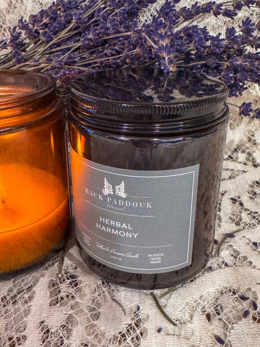 Tallow & Beeswax Candle  - Herbal Harmony