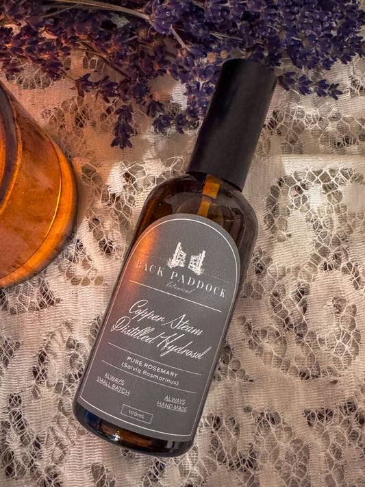 Copper Steam Distilled Hydrosol - Pure Rosemary (Salvia Rosmarinus)